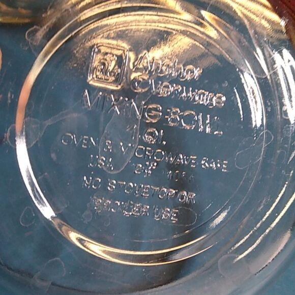 Anchor Hocking Clear Glass 1 QT and 1 1/2 QT Mixing Bowls Cottagecore - Picture 3 of 7